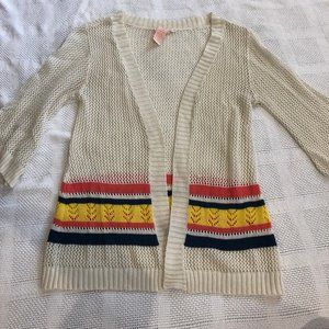 Sheer Knit Striped Cardigan